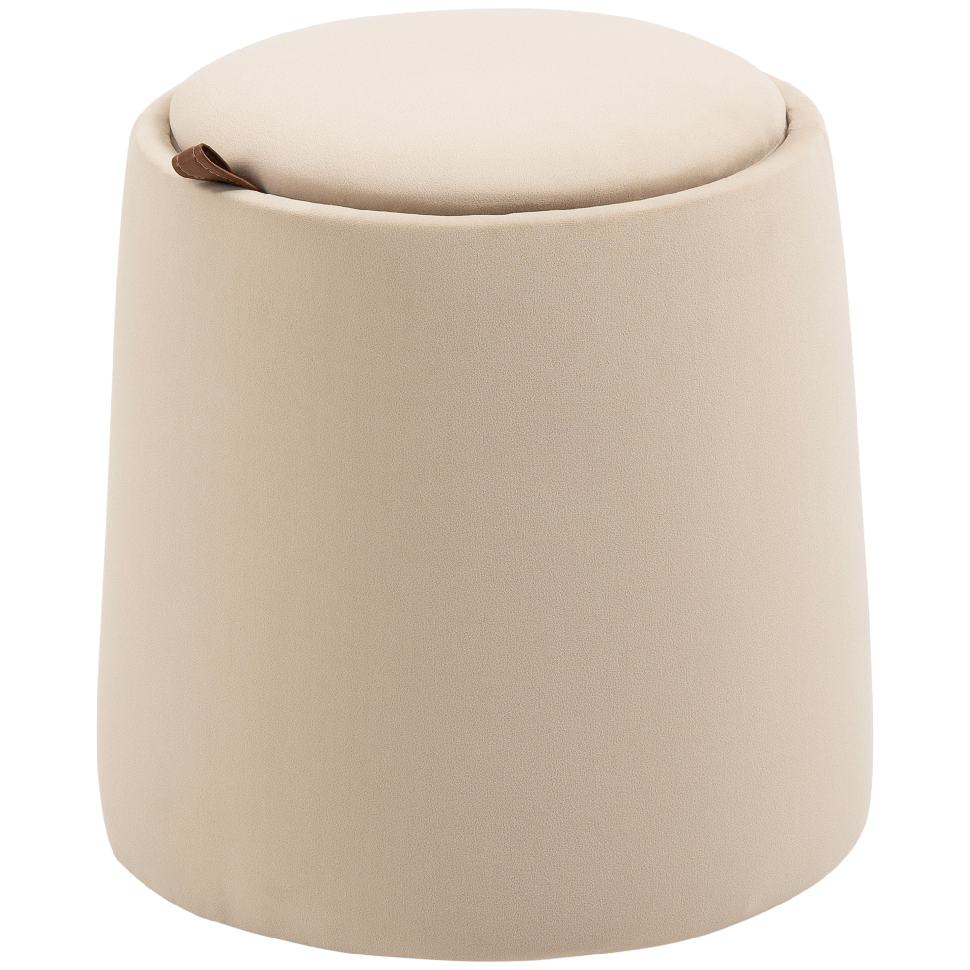 2-in-1 Hocker in Samtoptik inklusive Stauraum und abnehmbaren Deckel ?44 cm x 47,5 cm Beige 2-in-1 Hocker in Samtoptik inklusive Stauraum und abnehmbaren Deckel ?44 cm x 47,5 cm Beige