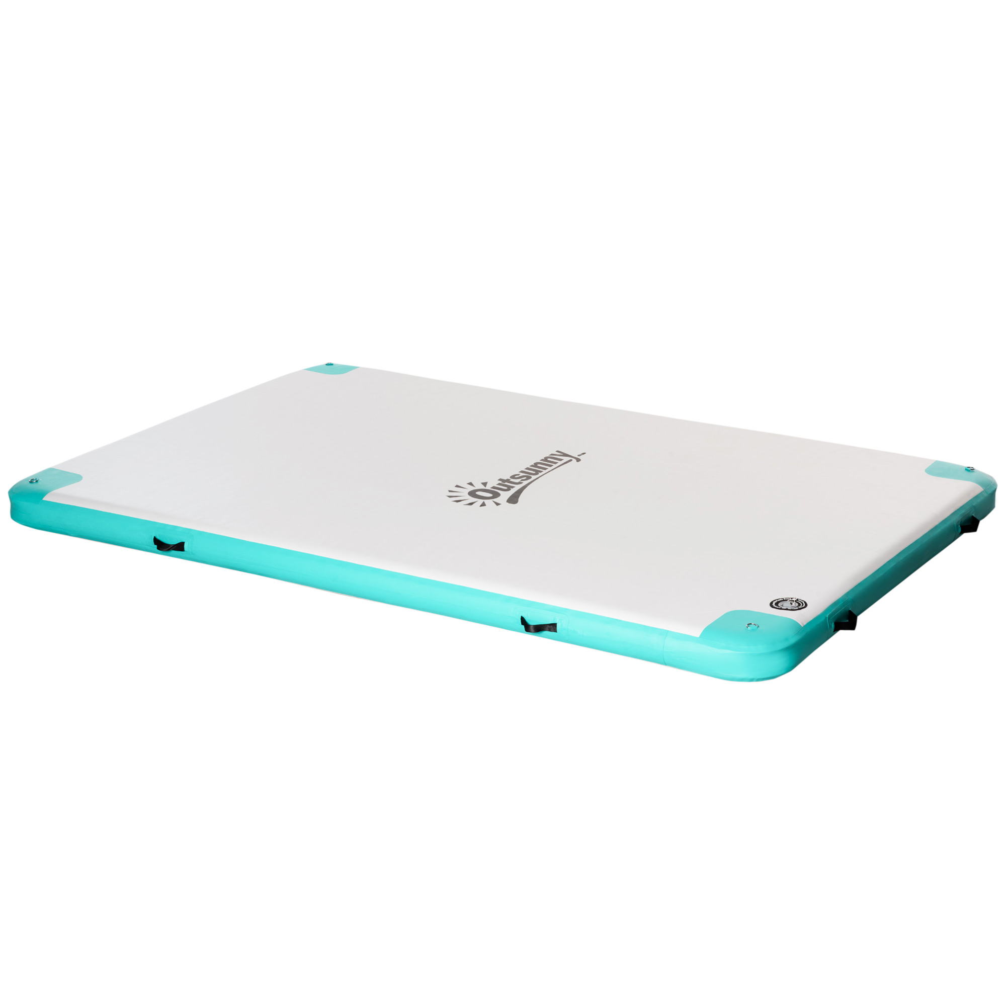 Luftmatratze Pool Klappbar Badeinsel Aufblasbare Wasserhängematte Rutschfest Wasser Matratze Pool Spielzeug für Erwachsene Schwimminsel für Pool See 304 x 204 x 15 cm