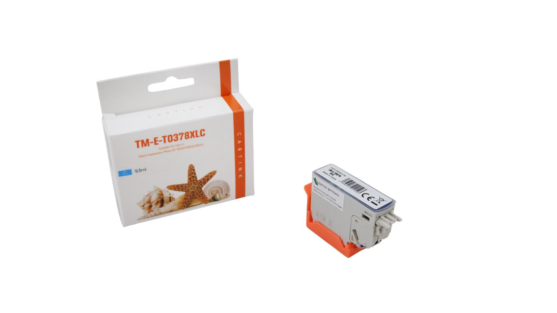 T3782XLC alternativ Seestern Tinte Cyan für Epson / C13T37824010 / 9,3ml