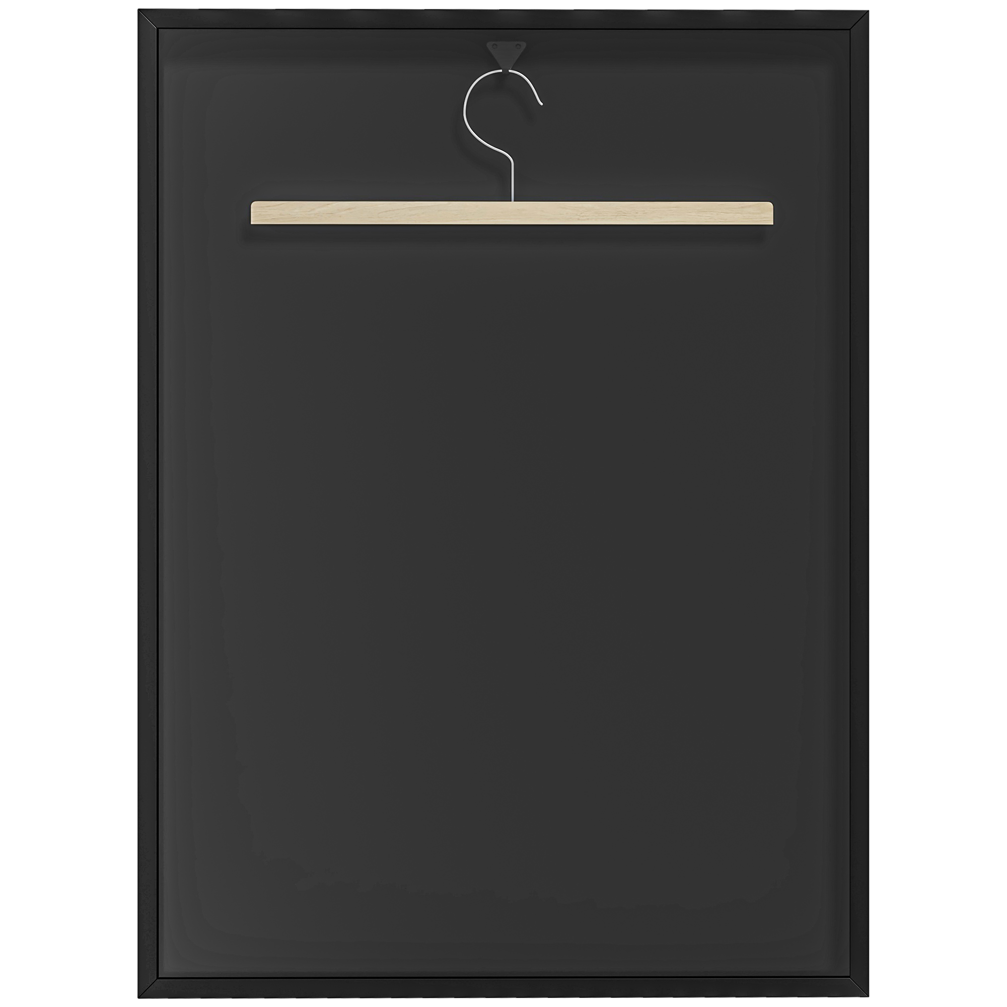 Trikot-Display, Kleiderbügel, Aluminiumrahmen, UV-beständige Acrylfront, Schwarz