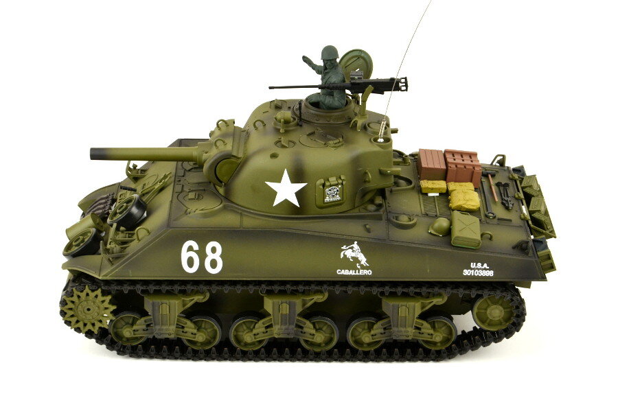 RC Panzer "M4 A3 Sherman" - Metallgetriebe & Metallketten