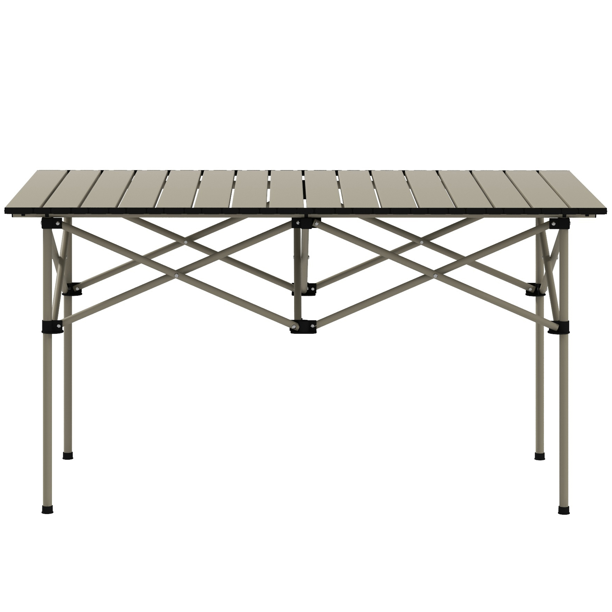 Campingtisch Klapptisch mit Aufrollbare Tischplatte Gartentisch aus Aluminium 2 Personen 95 x 55cm Khaki Campingtisch Klapptisch mit Aufrollbare Tischplatte Gartentisch aus Aluminium 2 Personen 95 x 55cm Khaki
