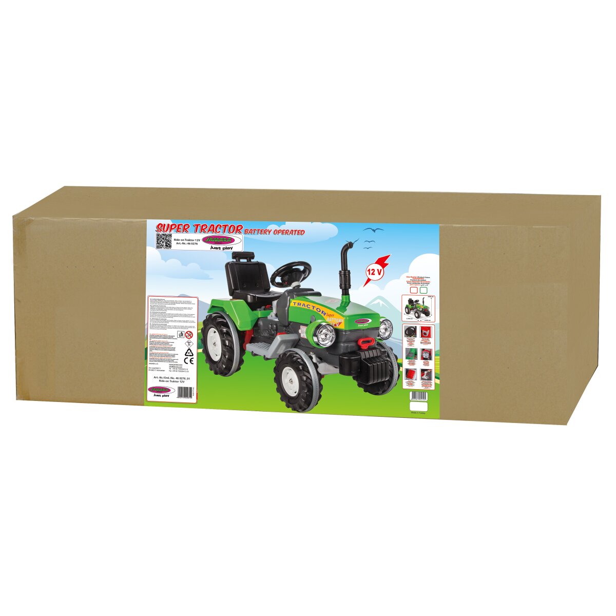 Kinderfahrzeug Traktor Power Drag grün