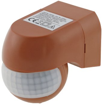 Aufputz Bewegungsmelder "CBM-Slim" 180° - LED geeignet, IP44, 1-800W, ziegelrot