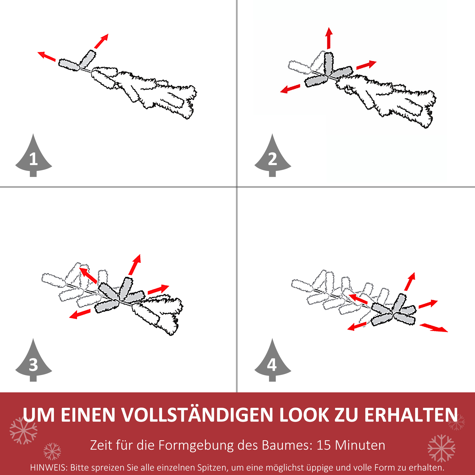 Weihnachtsbaum künstliche Künstliche Tanne Christbaum, inkl Ständer Weihnachtsstern 2,1 m, Grün