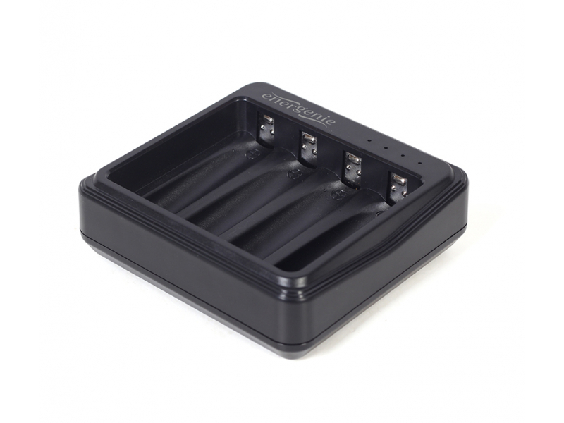 EnerGenie USB-Ladegerät für AA/AAA-Batterien, schwarz - BC-USB-03