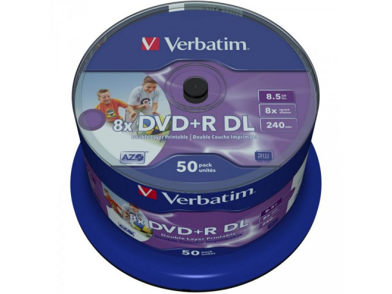DVD+R 8.5GB Verbatim 8x IW 50 CB 43703