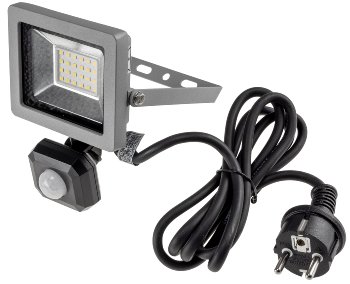 LED-Fluter SlimLine "CTF-SLT10 PIR" - 10W, IP44, 923lm, 4000K, Bewegungsmelder