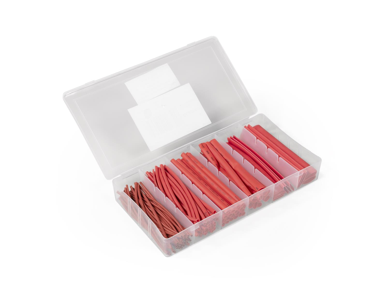 Schrumpfschlauch-Set, 100-teilig, rot, 10cm lang