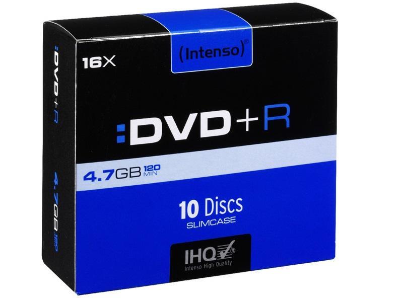 Intenso DVD+R 4,7 GB 16x Speed - 10stk Slim Case