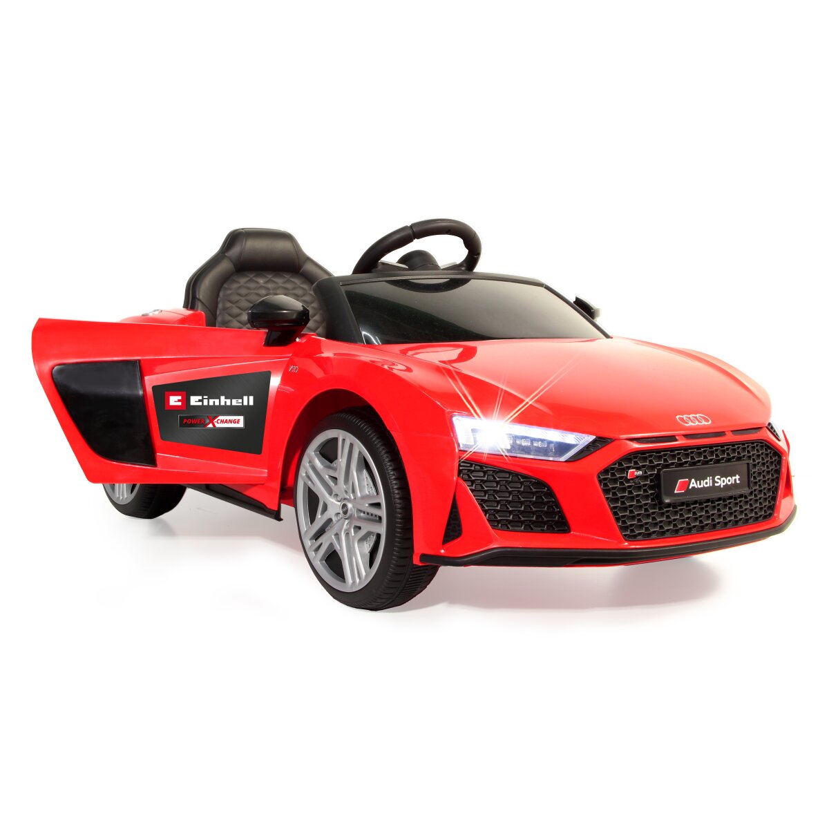Kinderfahrzeug Audi R8 Spyder 18V rot Einhell Power X-Change inkl. Starter Set
