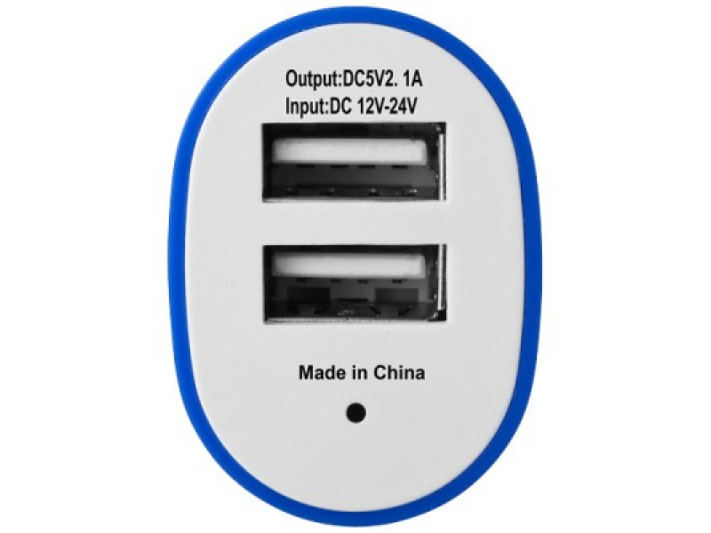12V Autoadapter 2x USB Port 2.1A (Blau)