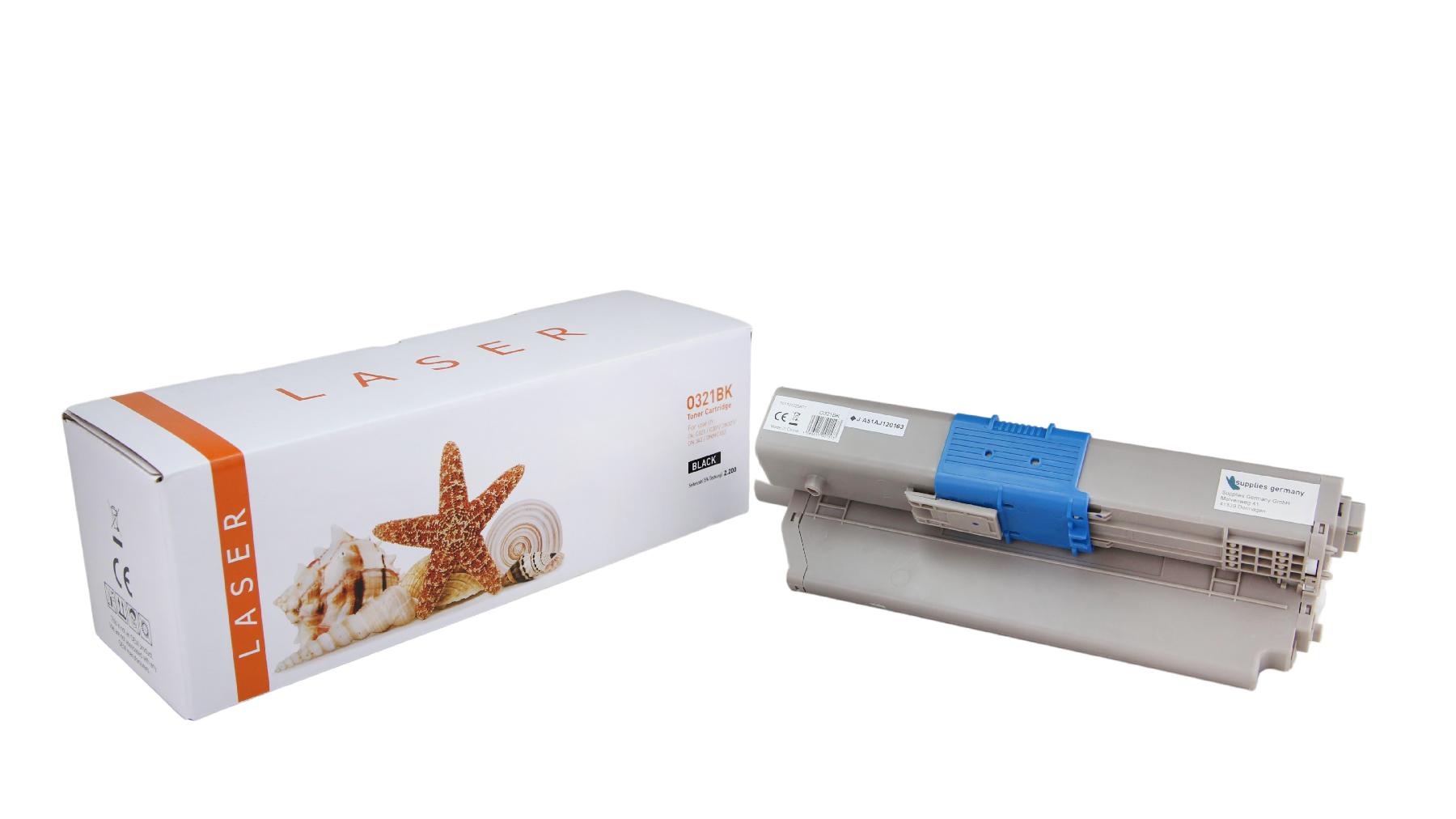 C321BK alternativ Toner black OKI / 44973536 / 2.200 Seiten