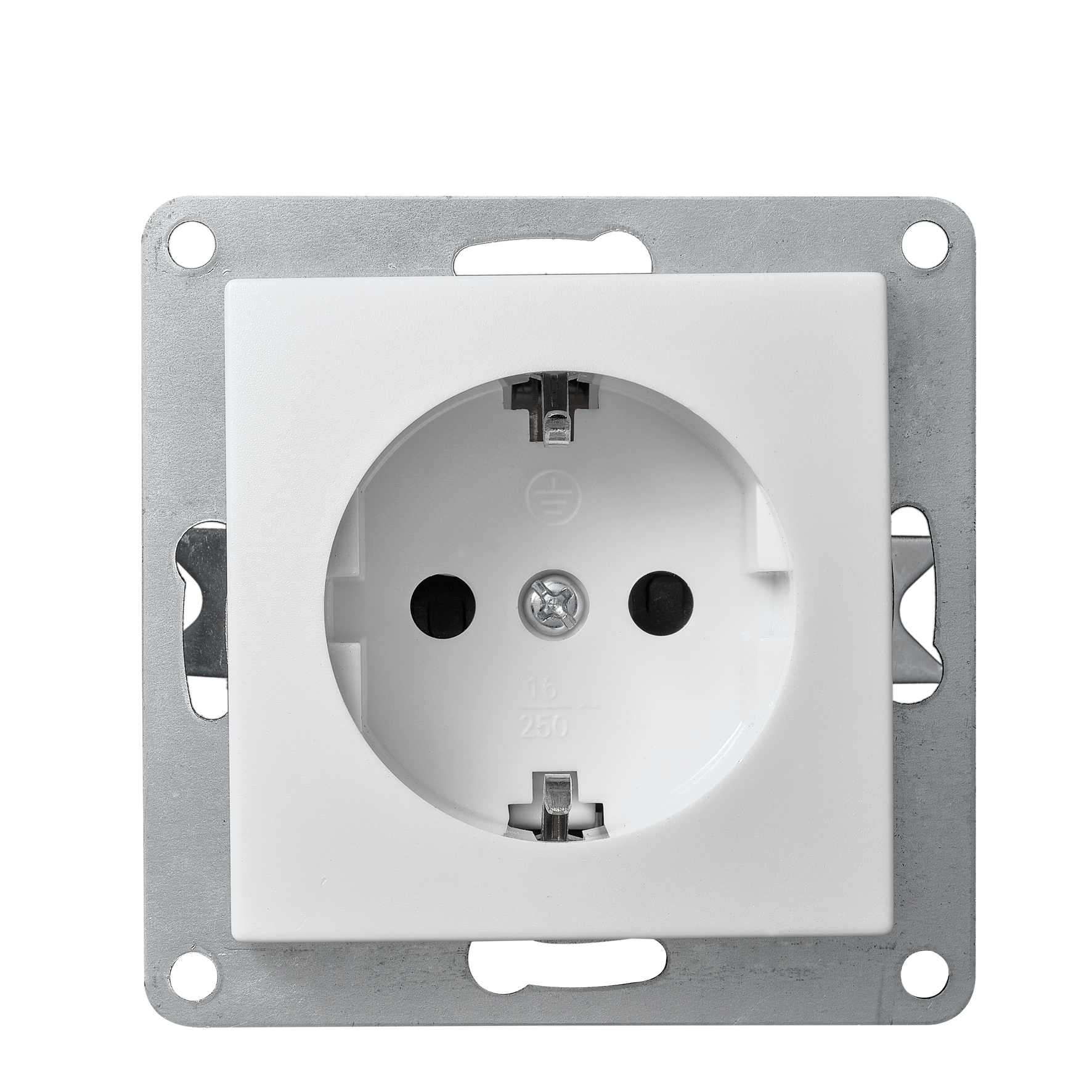 Schutzkontakt-Steckdose McPower ''Flair'' 250V~/16A, UP, Einsteckschutz, weiß