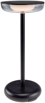 LED Akku-Tischleuchte "Foco Luz", 2900K, IP44, dimmbar, 26cm, matt schwarz LED Akku-Tischleuchte "Foco Luz", 2900K, IP44, dimmbar, 26cm, matt schwarz