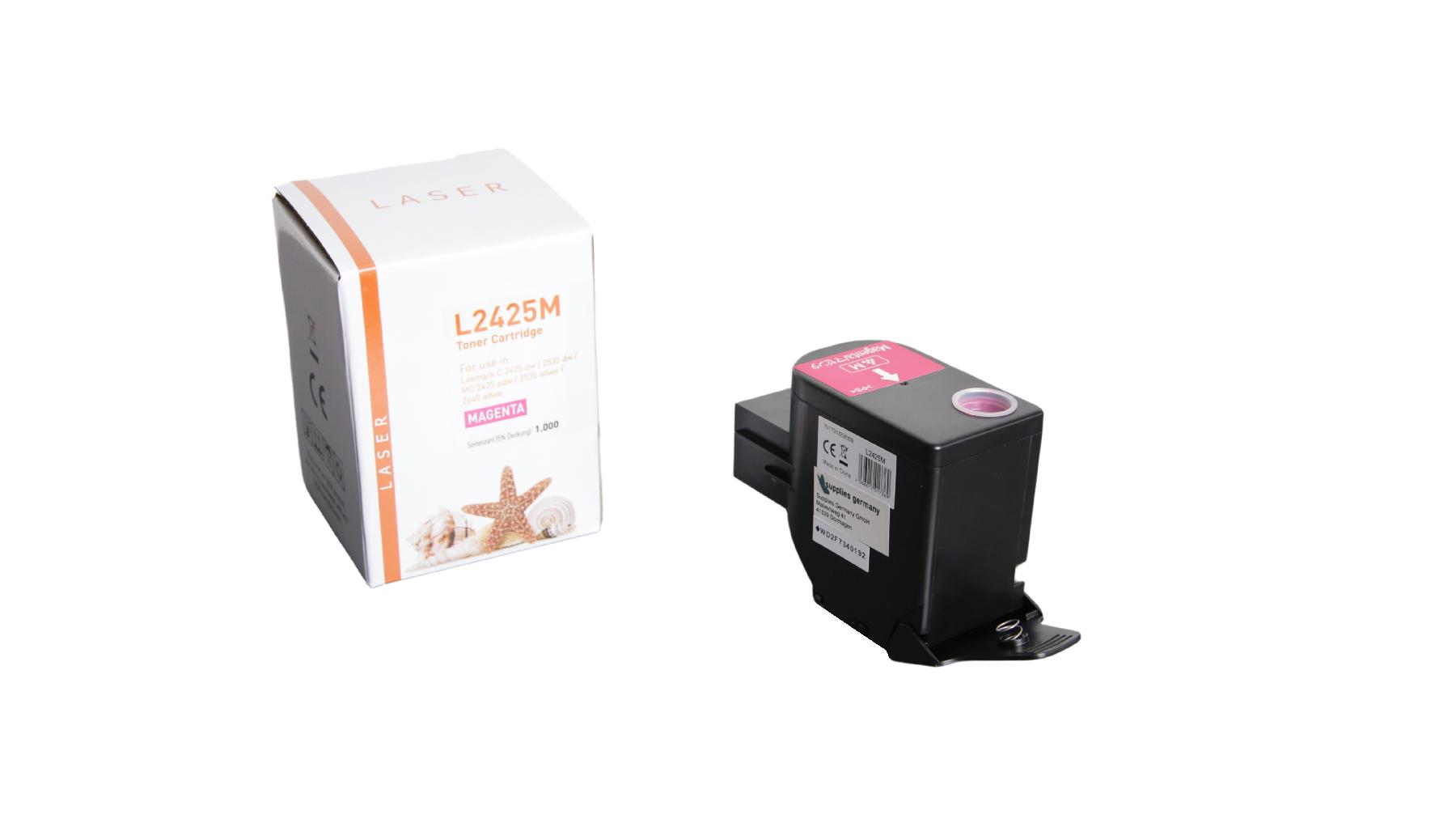 C2425M alternativ Toner magenta Lexmark / C2320M0 / 1.000 Seiten