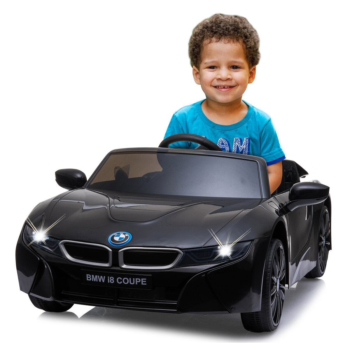 Elektro-Kinderfahrzeug BMW I8 Coupe schwarz 12V 2,4GHz
