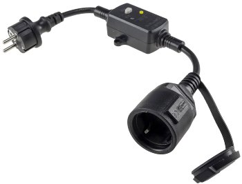 Fehlerstromschutzadapter "CT-RCD" IP44 - Zwischenstecker mit Kupplung / Stecker