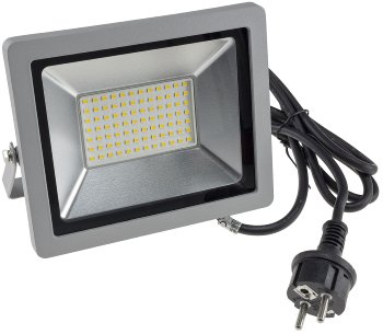 LED-Fluter SlimLine "CTF-SLT 50" silber - 50W, 5220lm, 4000K, neutralweiß, IP44