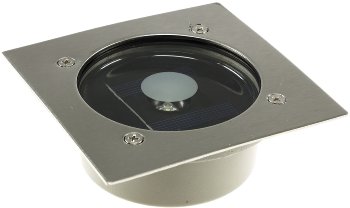 Solar LED Bodenstrahler "CTB-E", eckig - BxHxT 10x10x4cm, IP44, Edelstahl-Front