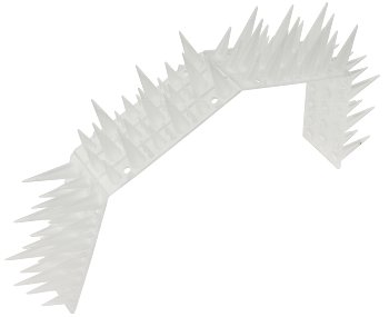Taubenabwehr Spikes 10er Set - Kunststoff, 400x42x36mm, weiß/transparen