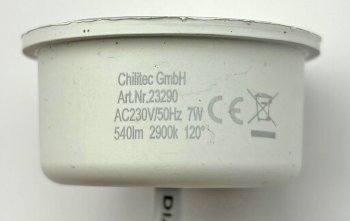 LED-Modul "Piatto W7" warmweiß - 120°, 2900K, 230V, 7W, 540lm, 50x24mm