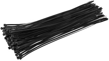 Kabelbinder 370mm x 4,8mm, schwarz - 100er Pack, hohe Zugkraft, UV fest