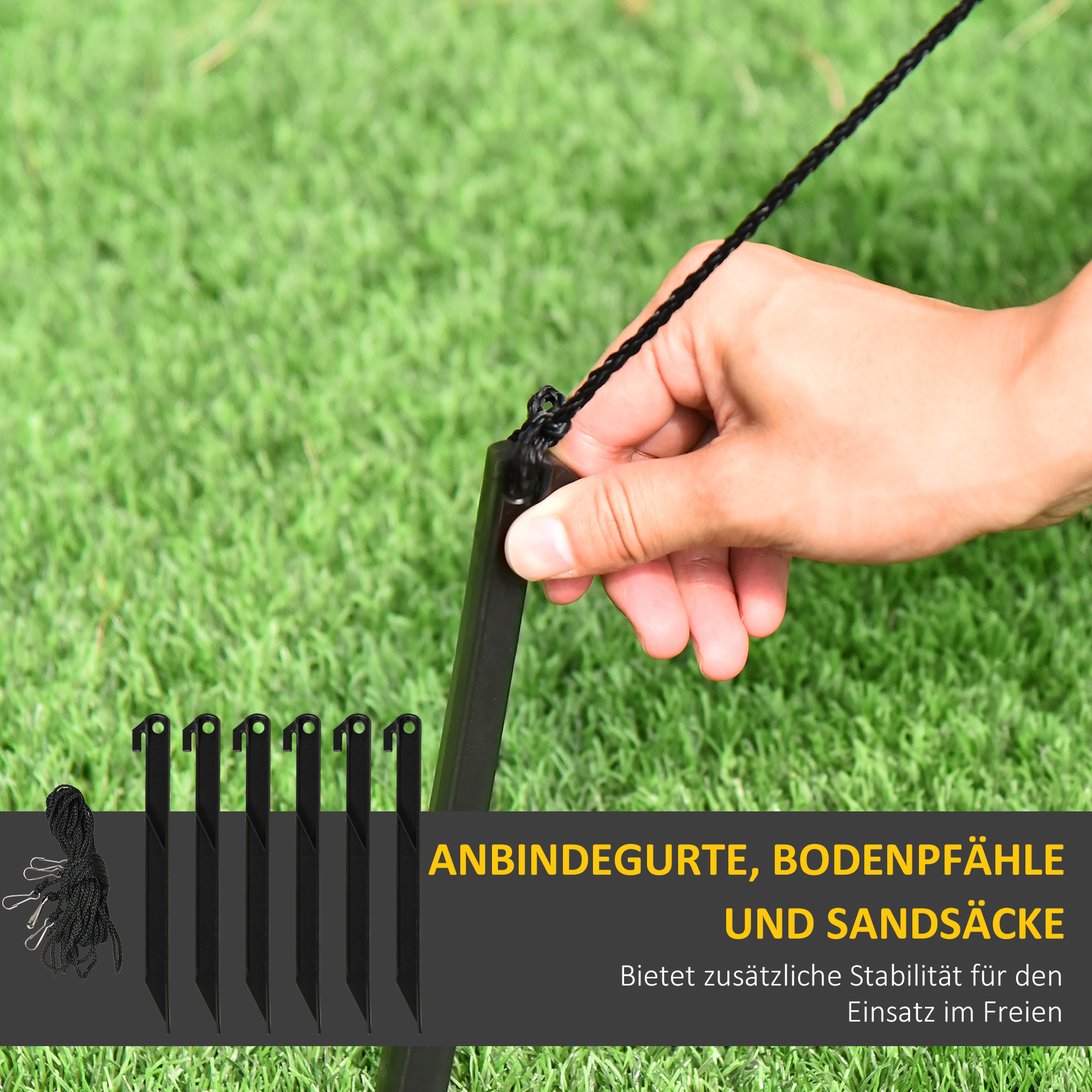 Aufblasbare Weihnachtsdeko, Weihnachtsmann mit Schlitten und Rentier, mit LED-Lichtern, für den Garten