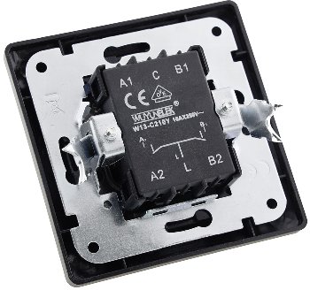 MILOS Serien-Schalter 2-fach, Anthrazit - 250V~/ 10A, inkl. Rahmen, UP