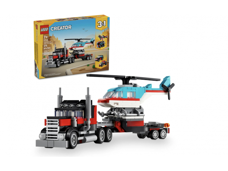 LEGO Creator 3 in 1 - Tieflader mit Hubschrauber (31146)