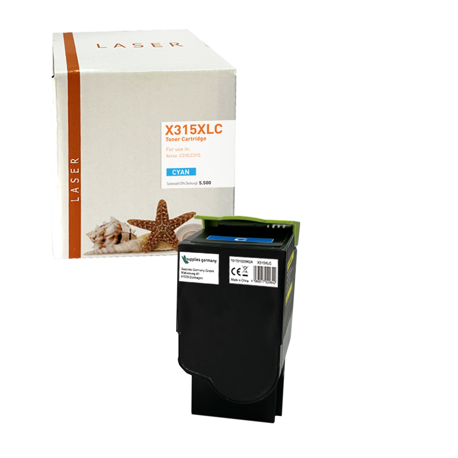 C315XLC alternativ Toner cyan Xerox / 006R04365 / 5.500 Seiten