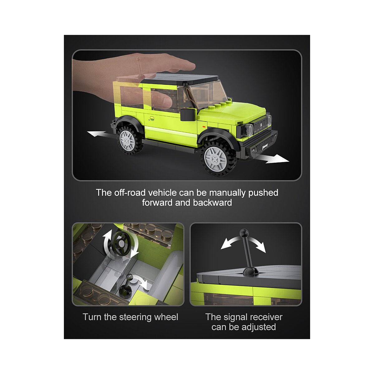 CaDA Set C55023W Suzuki Jimny 1:24 grün Bricks