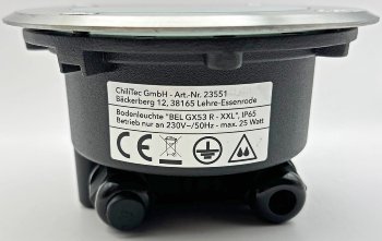 Bodenleuchte "BEL GX53 XXL " Rund - ØxT 14x7cm, IP65, Extra breiter Rahmen