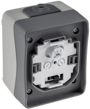 NUQUI Feuchtraum PIR Bewegungsmelder - 120°, bis 6m,  250V~, 2-500W, IP54