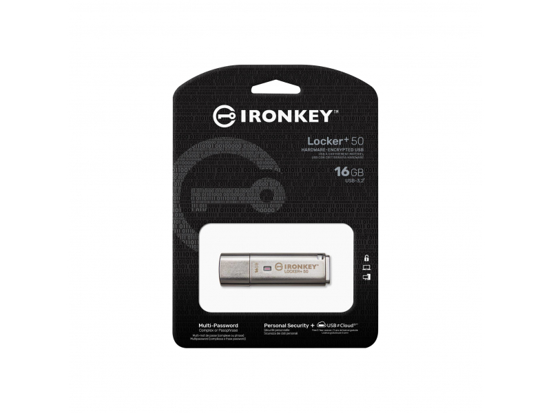 Kingston USB Flash 16 GB 3.2 IronKey Locker 50 AES USB w/256bit IKLP50/16GB