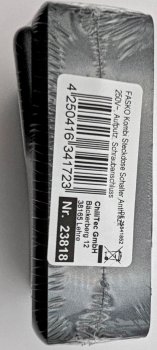 FASKO Kombi Steckdose Schalter,Anthrazit - 250V~, Aufputz, Schraubanschluss