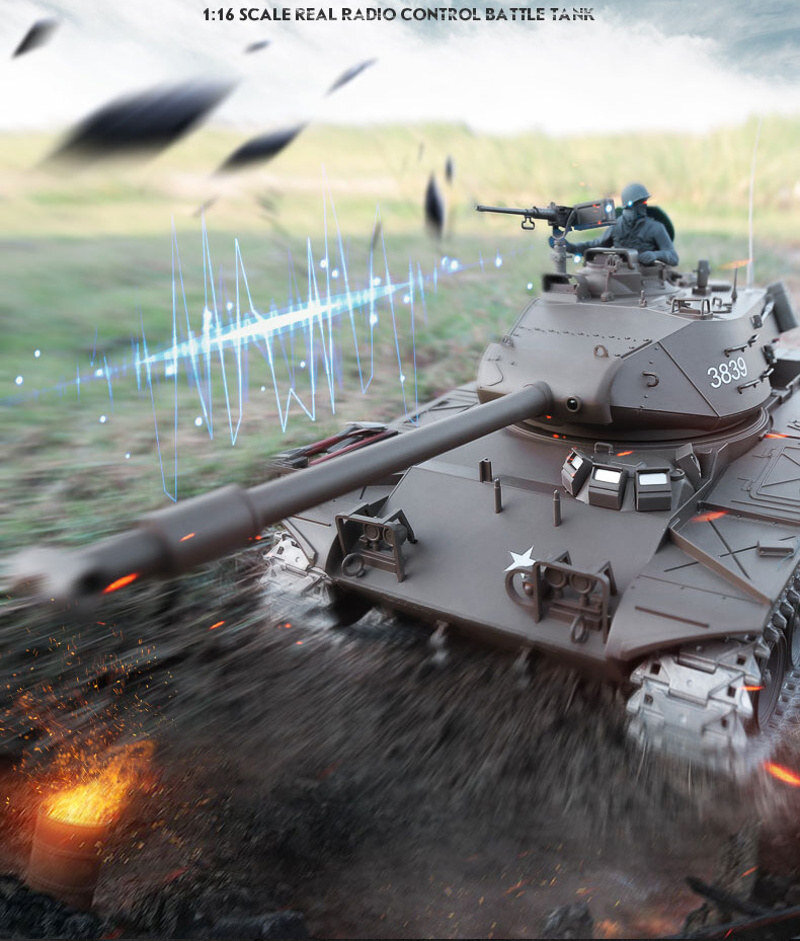 RC Panzer "M41 A3 Walker Bulldog" - Metallgetriebe & Metallketten