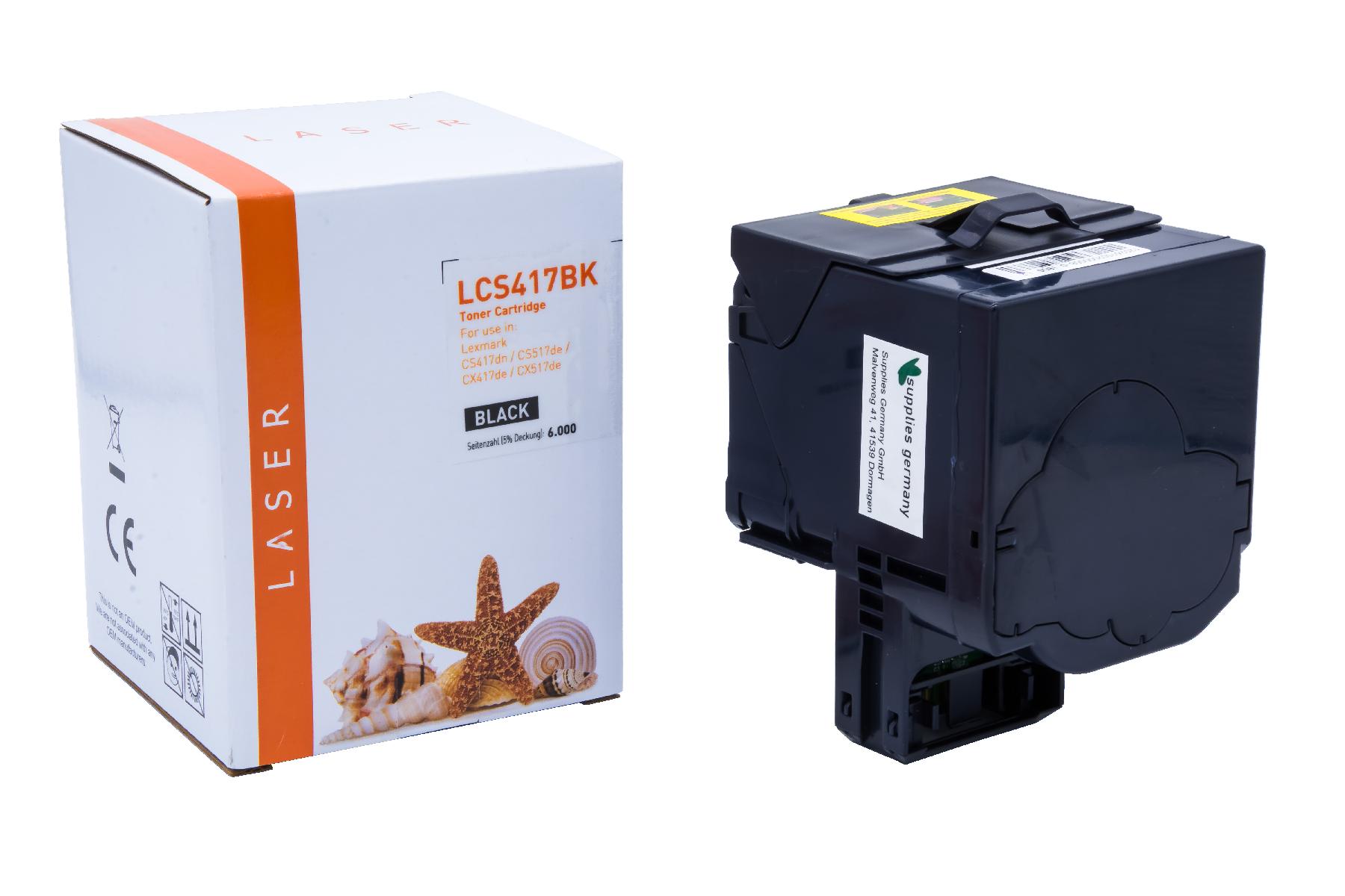 CS417BK alternativ Toner black Lexmark / 71B2HK0 / 6.000 Seiten