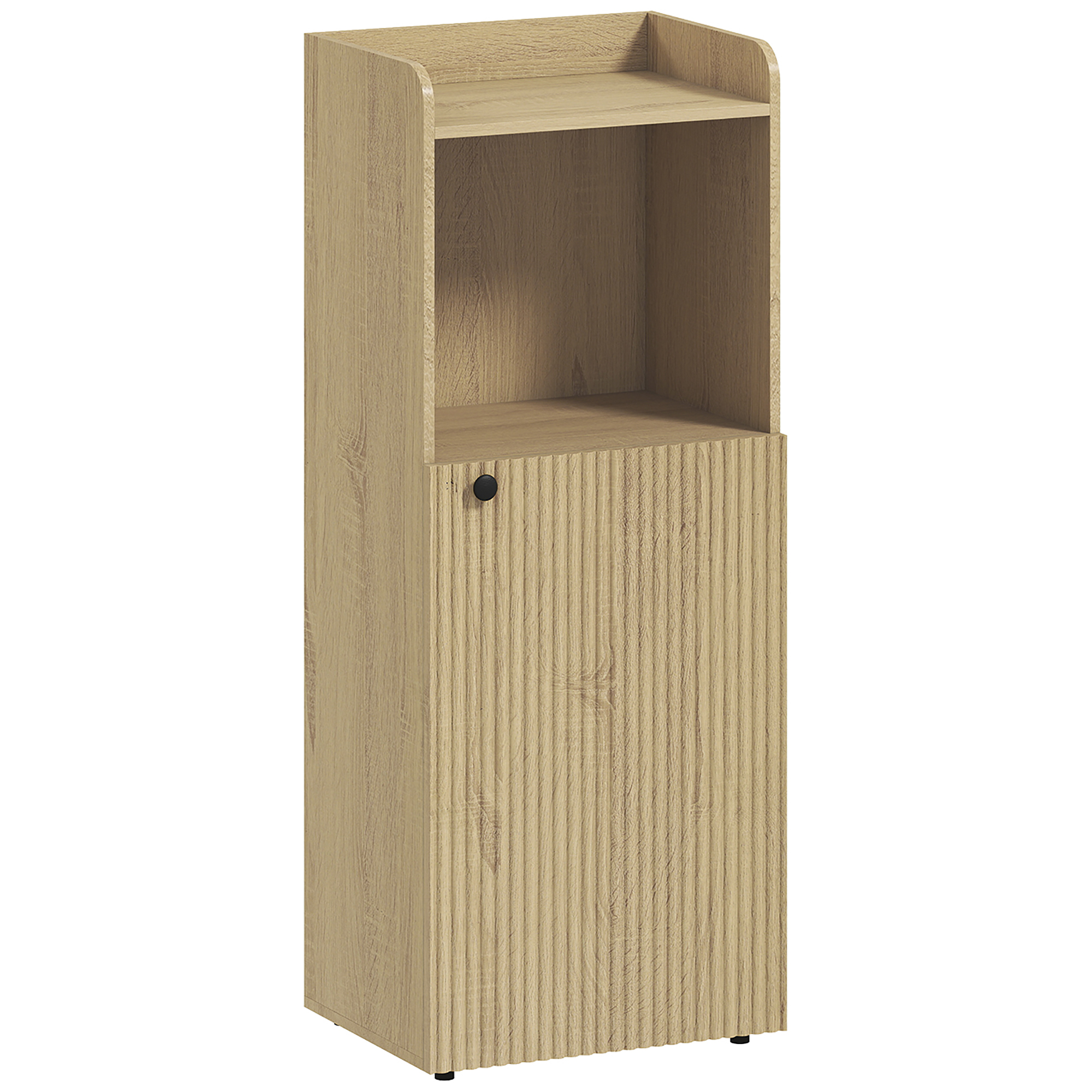 Badezimmerschrank Nischenschrank mit Schrank, offen Regal, verstellbar Regal, Badschrank, 40 x 31 x 104 cm, Gelbeiche