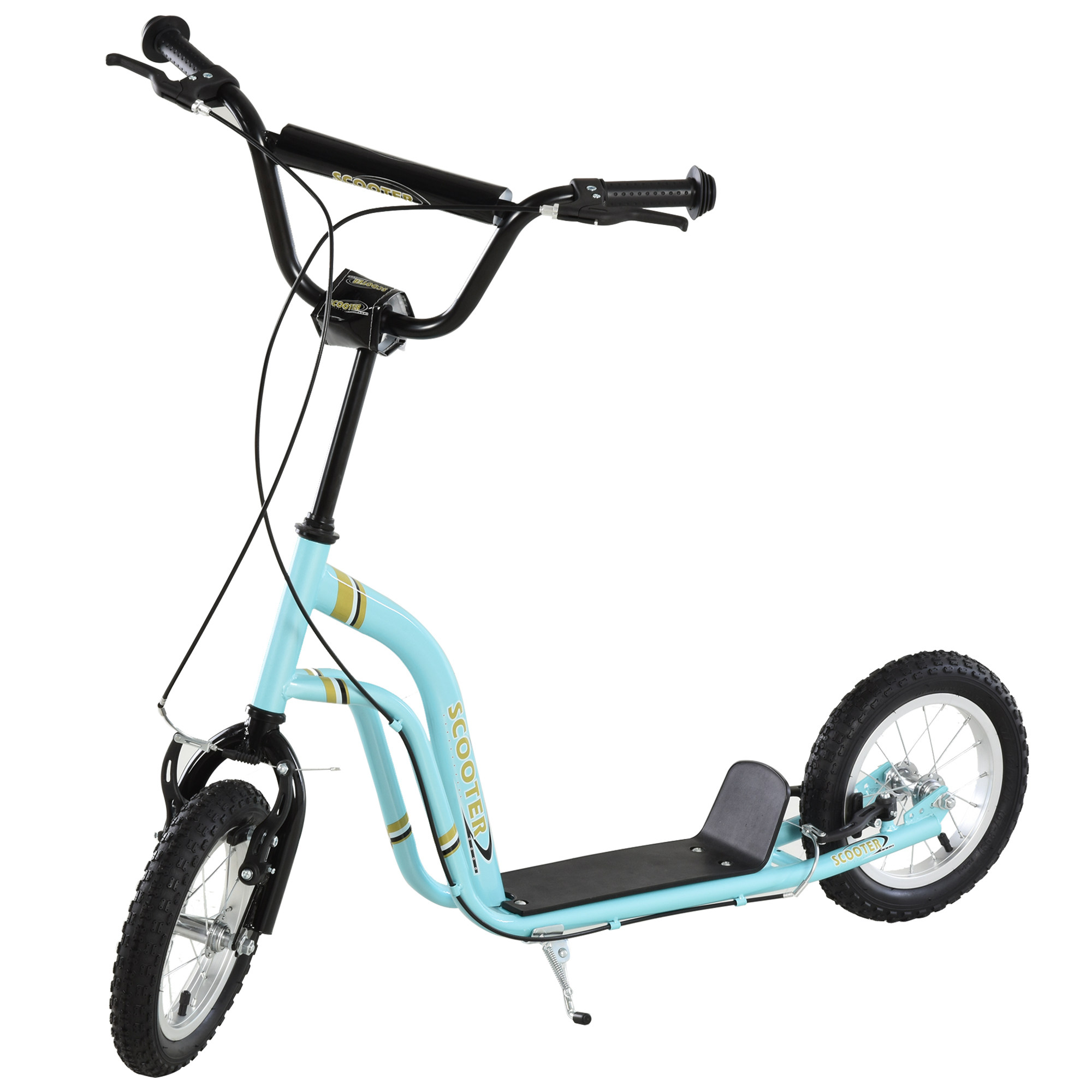 Kinderroller ab 5 Jahre, Tretroller, Cityroller für Kinder, Aluminium, 120 x 58 x 85-95 cm, Hellblau Kinderroller ab 5 Jahre, Tretroller, Cityroller für Kinder, Aluminium, 120 x 58 x 85-95 cm, Hellblau