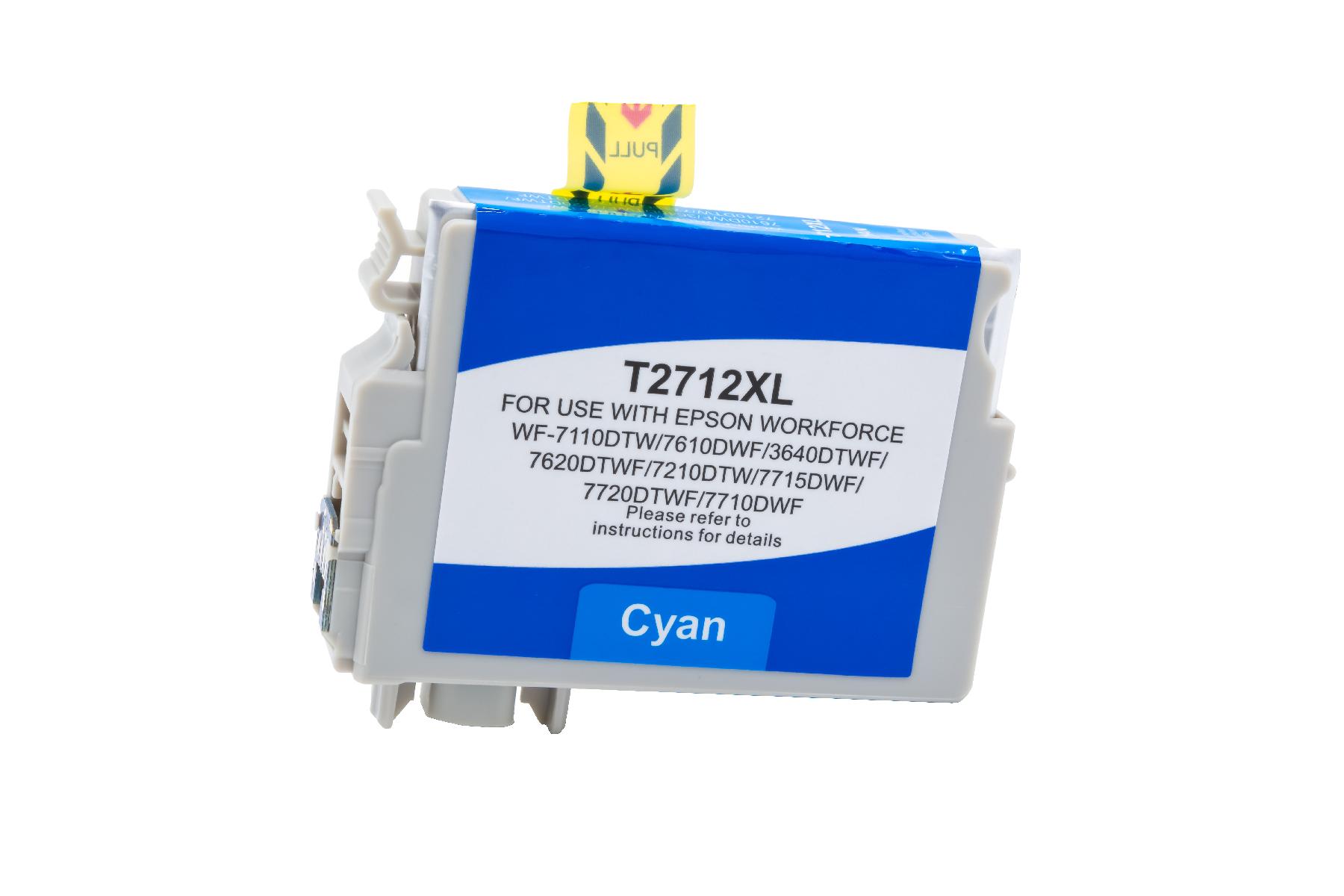 T2712XL alternativ Tinte Cyan für Epson / C13T27124012 / 10,4ml
