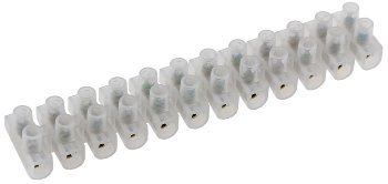Lüsterklemmen für 2,5-4,0mm², 12 Klemmen - Messingeinsatz, transparent