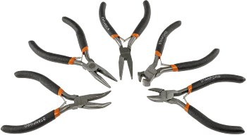 Elektroniker Zangen-Set "MiniGrip" 5-tlg - 12cm, isolierte Griffe, federöffnend