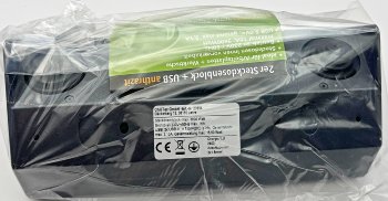 2-fach Steckdosenblock+ 2x USB,anthrazit - 250V~/ 16A, Aufbaumontage, USB 3,1A