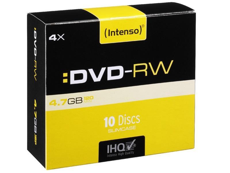 Intenso DVD-RW 4,7 GB 4x Speed - 10stk Slim Case