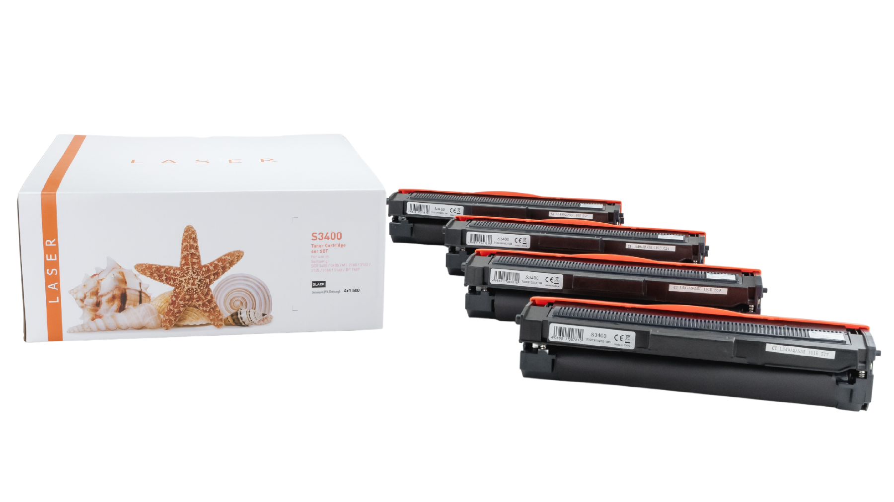 4er Set SCX3400 alternativ Toner black Sam / MLTD101S / 4x1.500 Seiten