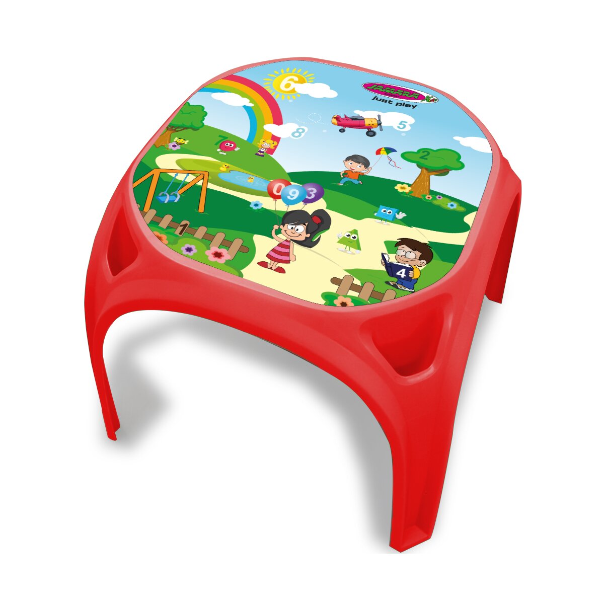 Kindertisch Zahlenspaß XL rot
