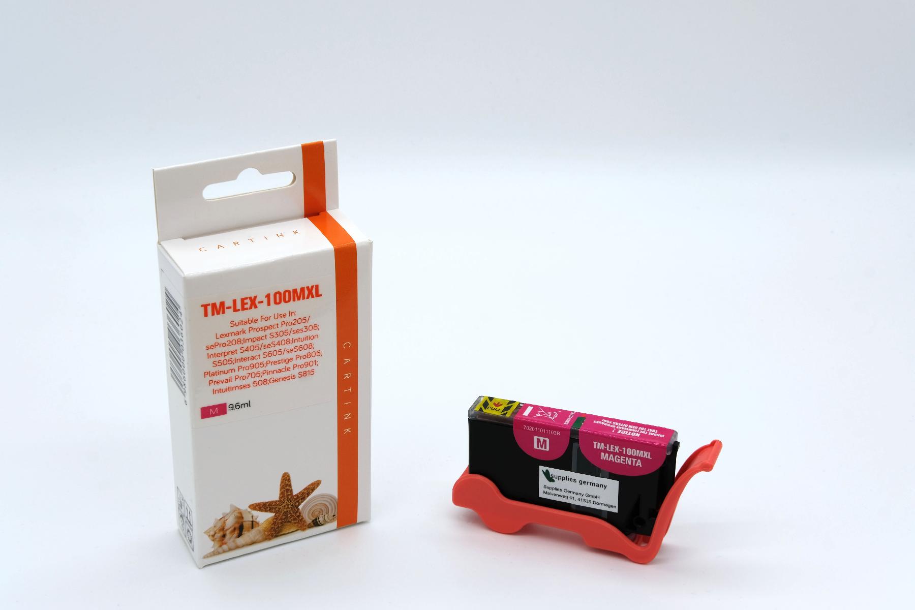 LEX100MXL Refill Tinte magenta Lexmark  / 14N1094E / 9,6ml