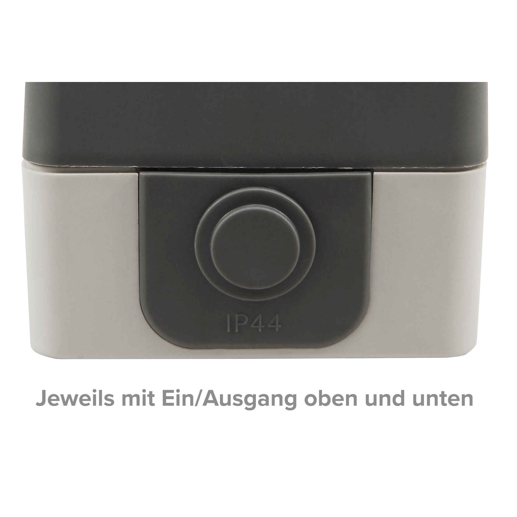 Feuchtraum Kombi-Dose McPower ''Secure'' 250V~, Schalter+Steckdose, IP44, AP, grau