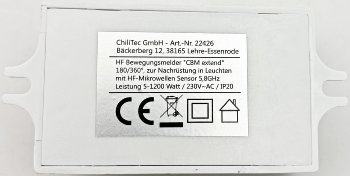 HF Bewegungsmelder "CBM extend" 230V - 180/360°, zur Nachrüstung in Leuchten